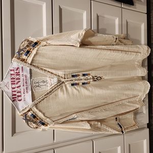 Johnny Was Cream Colored Top